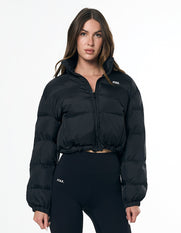 Cropped Puffer - Black
