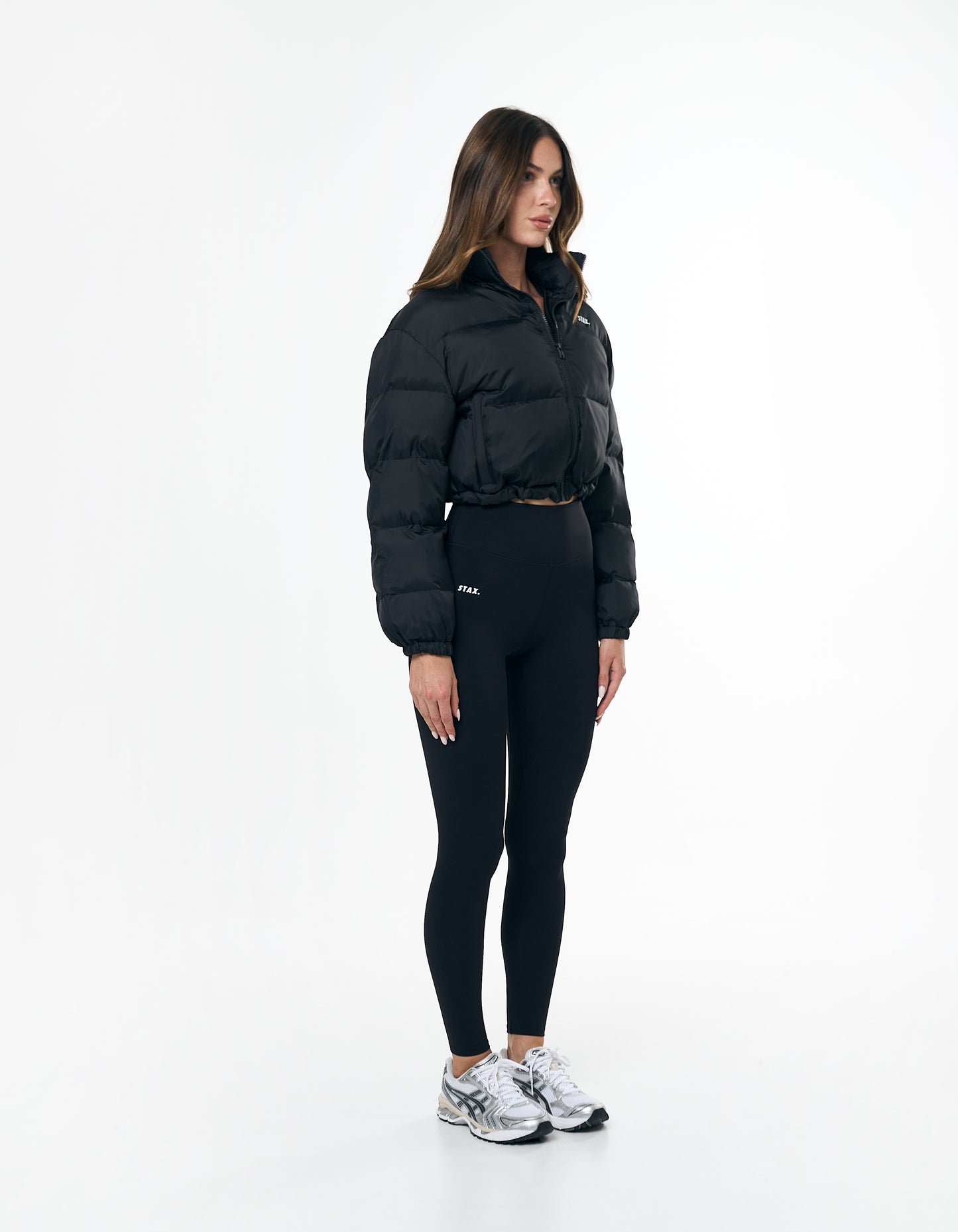 Cropped Puffer - Black