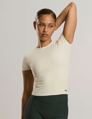 Active Rib Fitted Tee - Cloud