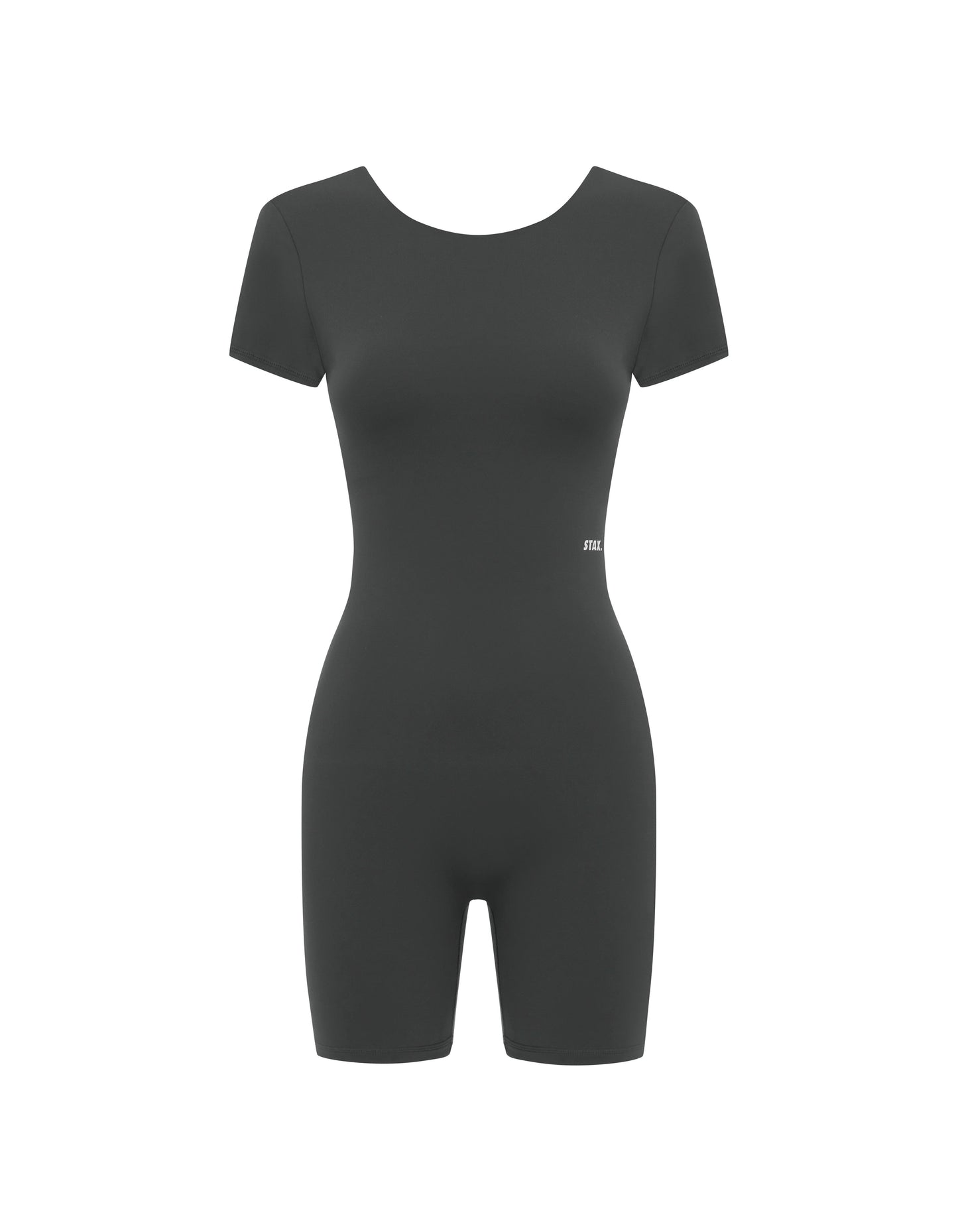 Short Sleeve Backless Bodysuit NANDEX™ - Slate Grey