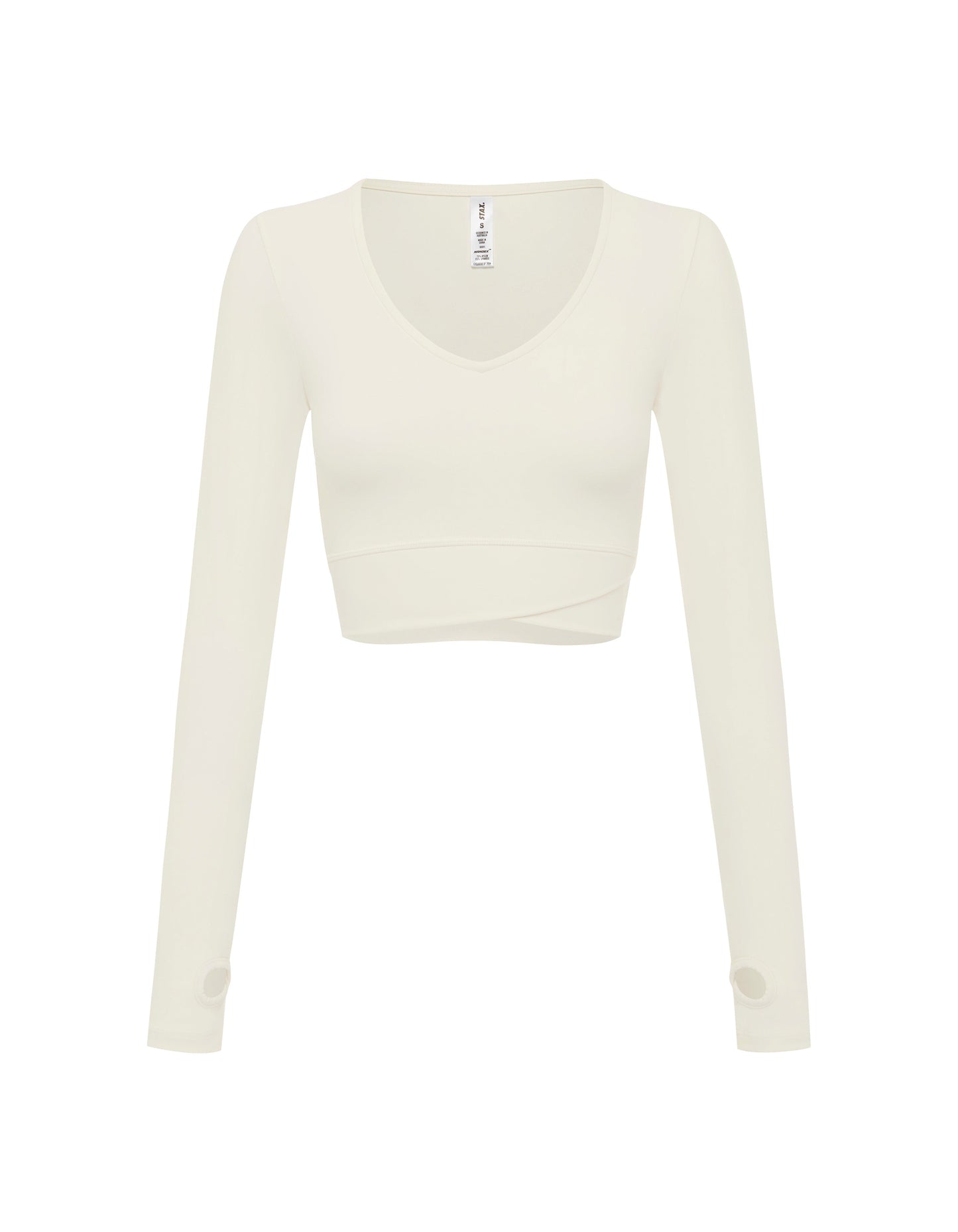V front Cropped Long Sleeve NANDEX™ - Cream