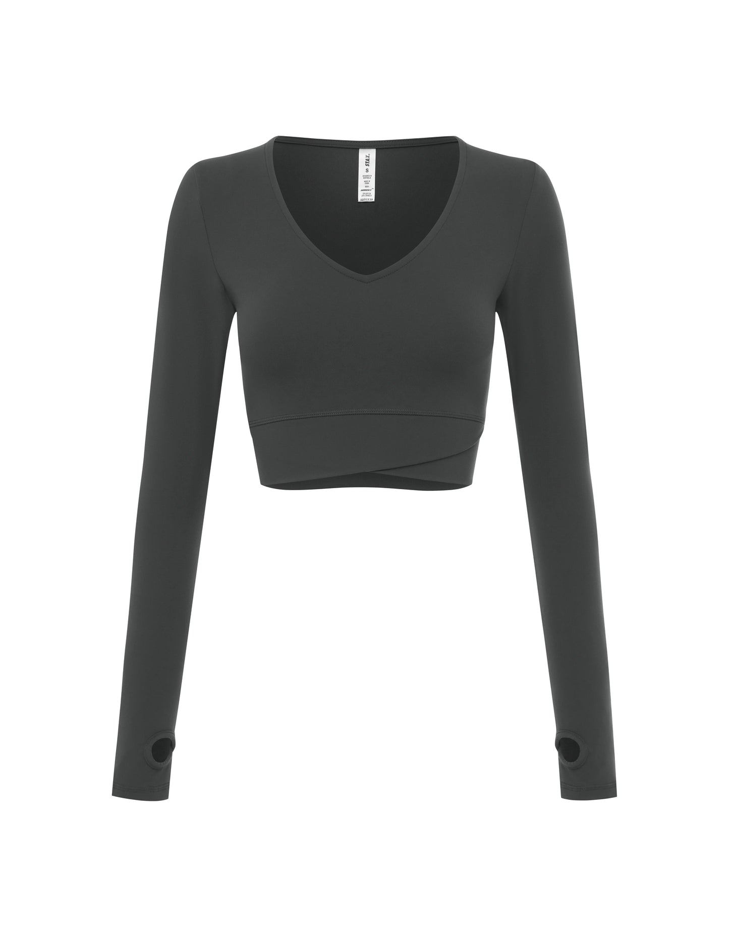 V front Cropped Long Sleeve NANDEX™ - Slate Grey