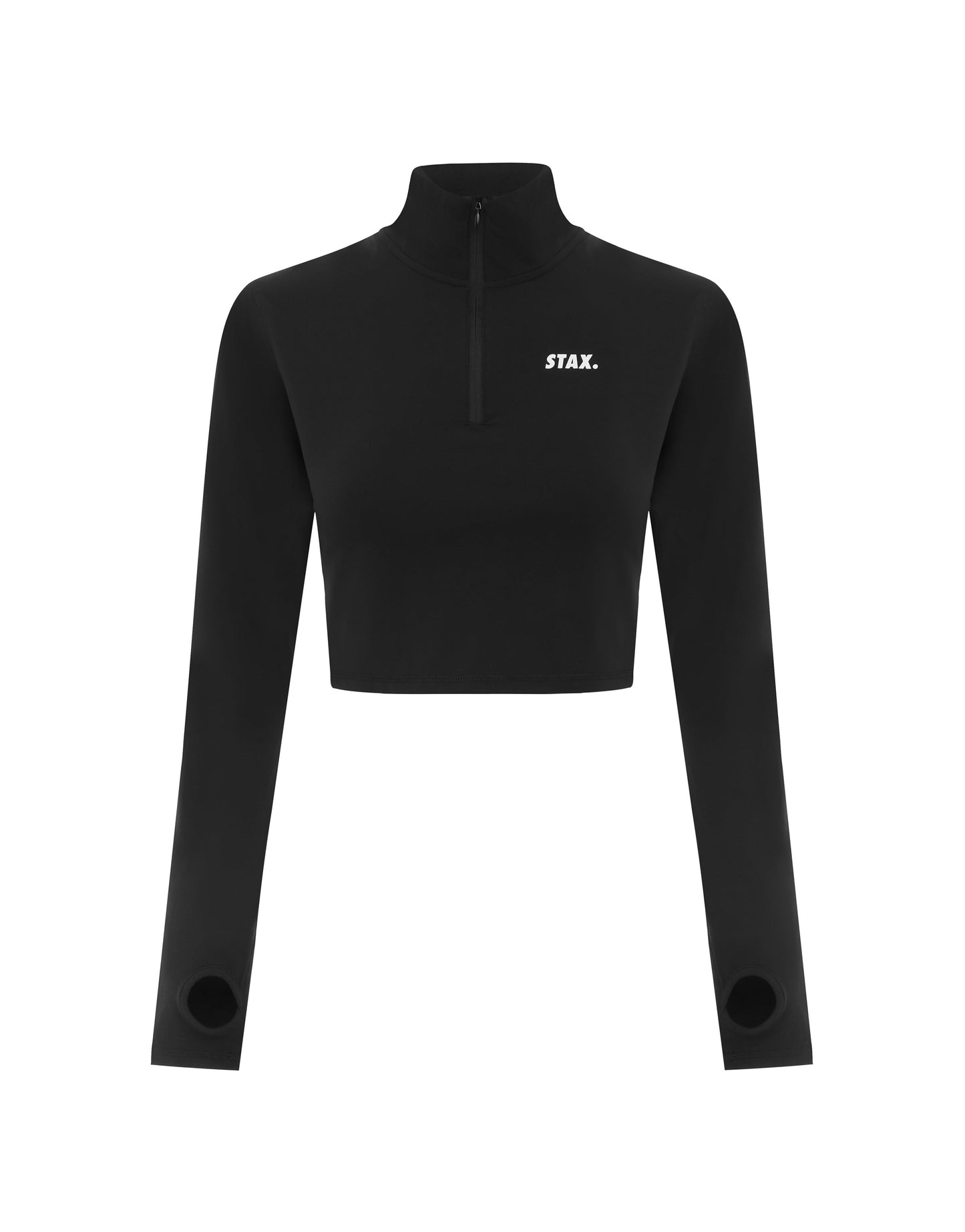 Long Sleeve Zip Crop NANDEX™ - Black