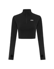 Long Sleeve Zip Crop NANDEX™ - Black