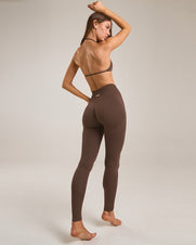 Premium Seamless Skulpt Tights - Brown