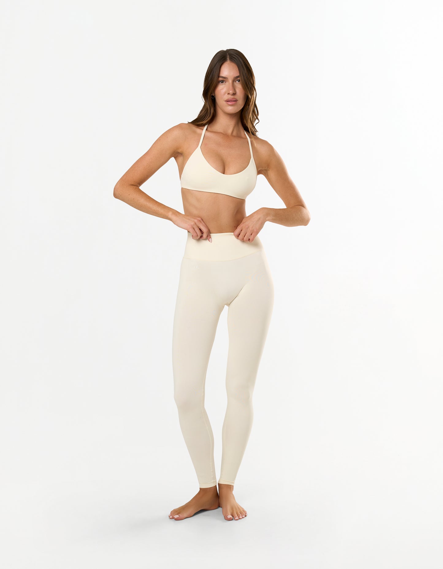 Premium Seamless Skulpt Tights - Cream