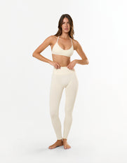 Premium Seamless Skulpt Tights - Cream