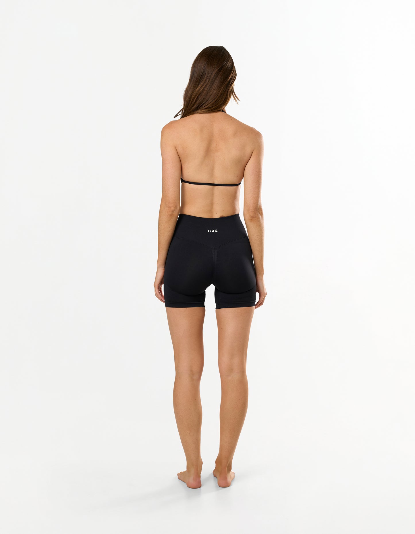 Premium Seamless Skulpt Midi Bike Shorts - Black
