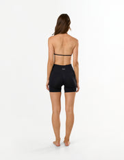Premium Seamless Skulpt Midi Bike Shorts - Black
