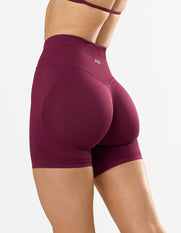 Premium Seamless Skulpt Midi Bike Shorts - Burgundy