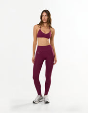 Premium Seamless Skulpt Tights - Burgundy