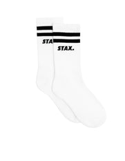 Unisex Crew Socks - White Striped