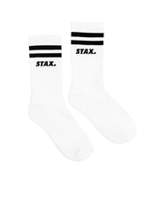 Unisex Crew Socks - White Striped