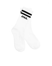 Unisex Crew Socks - White Striped
