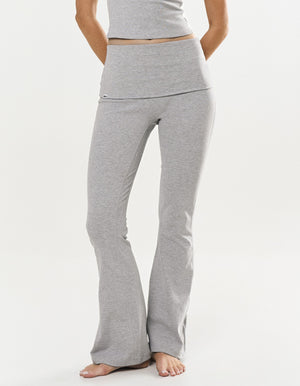 Cotton Comfort Fold Over Flare - Grey Marle