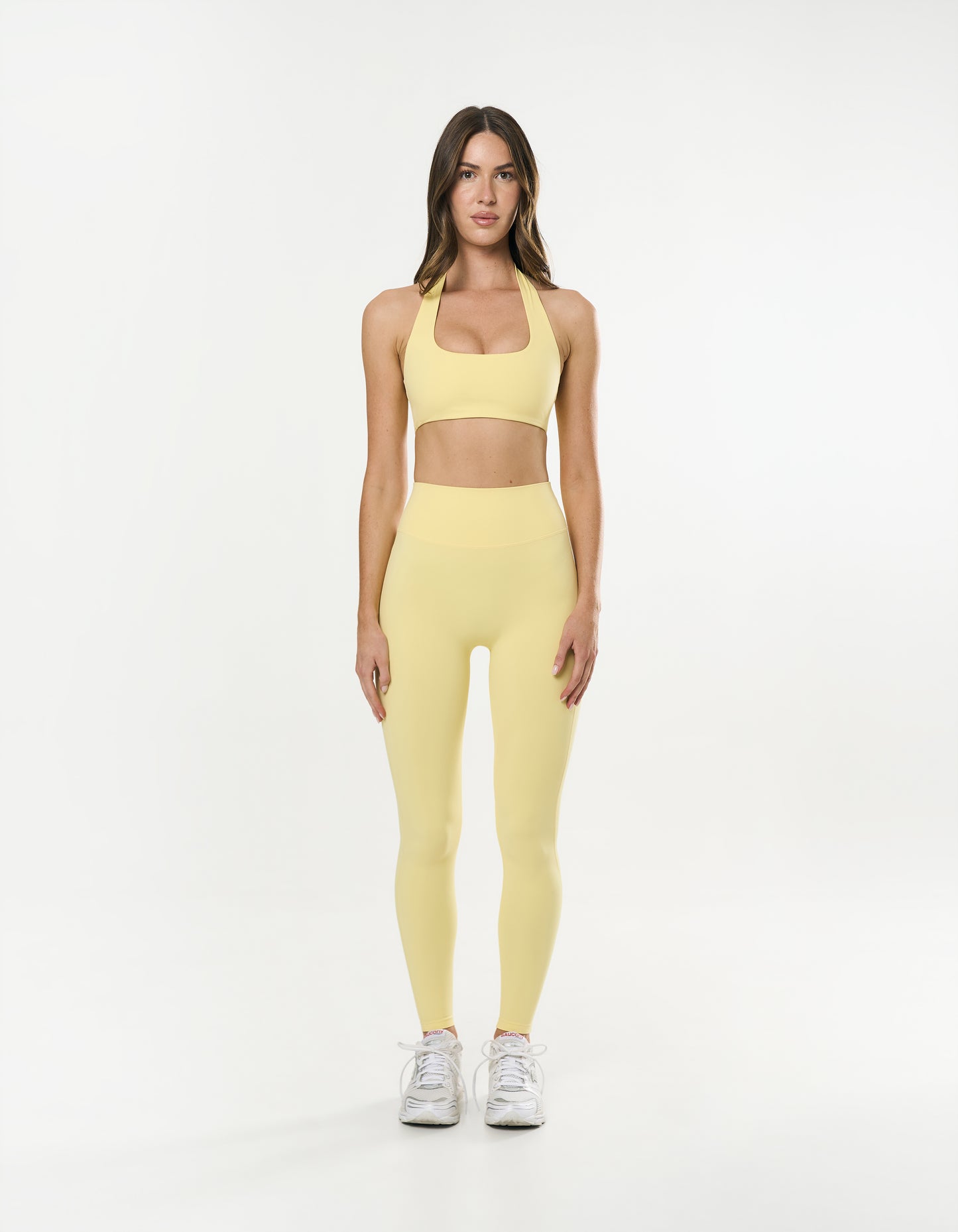 Square Neck Halter Crop Airlyte - Limoncello