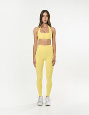 Square Neck Halter Crop Airlyte - Limoncello
