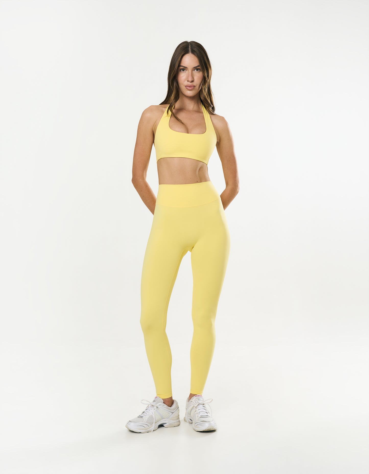 Square Neck Halter Crop Airlyte - Limoncello