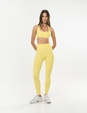 Square Neck Halter Crop Airlyte - Limoncello