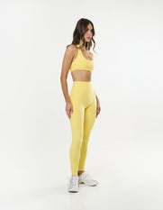 Square Neck Halter Crop Airlyte - Limoncello
