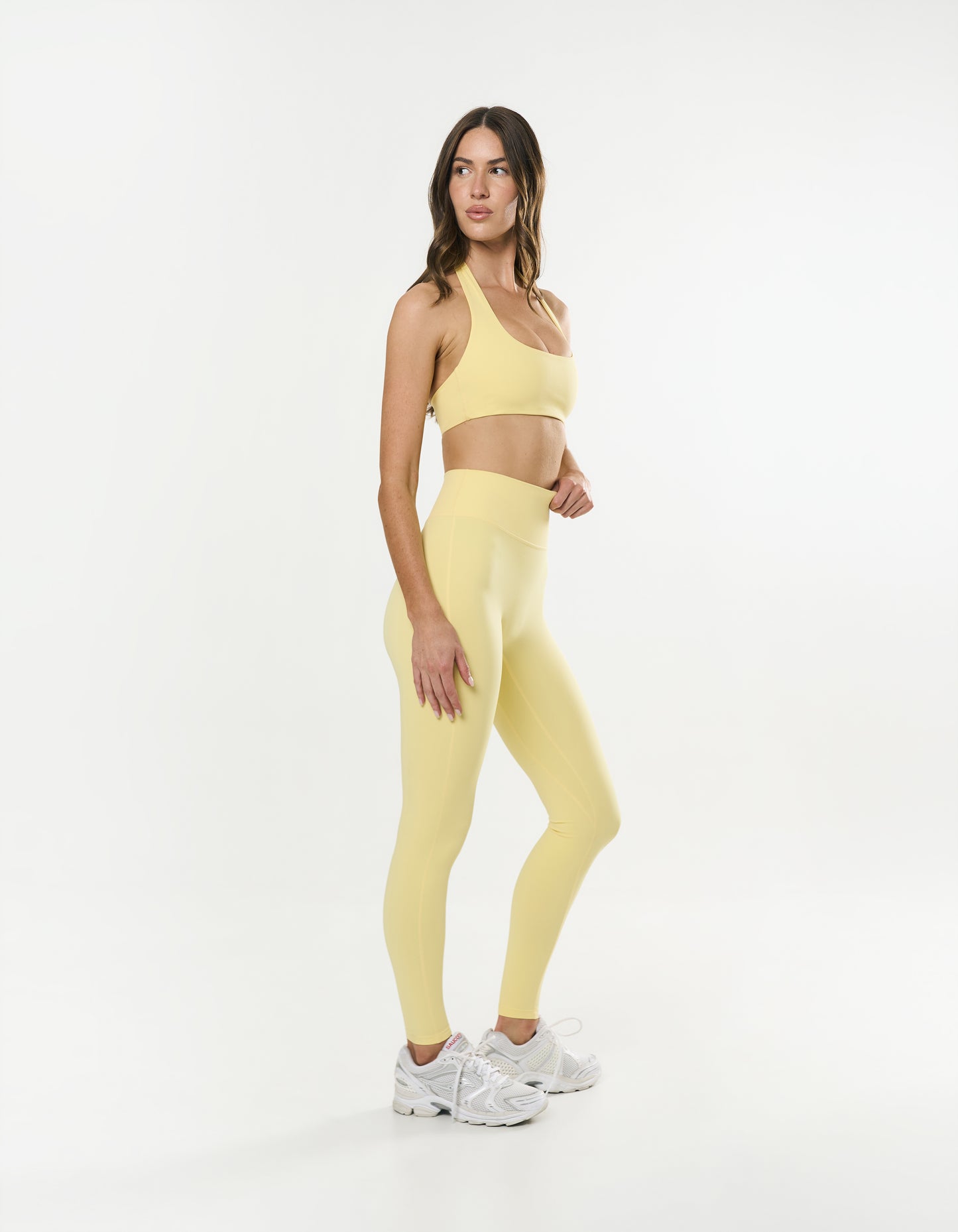 Square Neck Halter Crop Airlyte - Limoncello