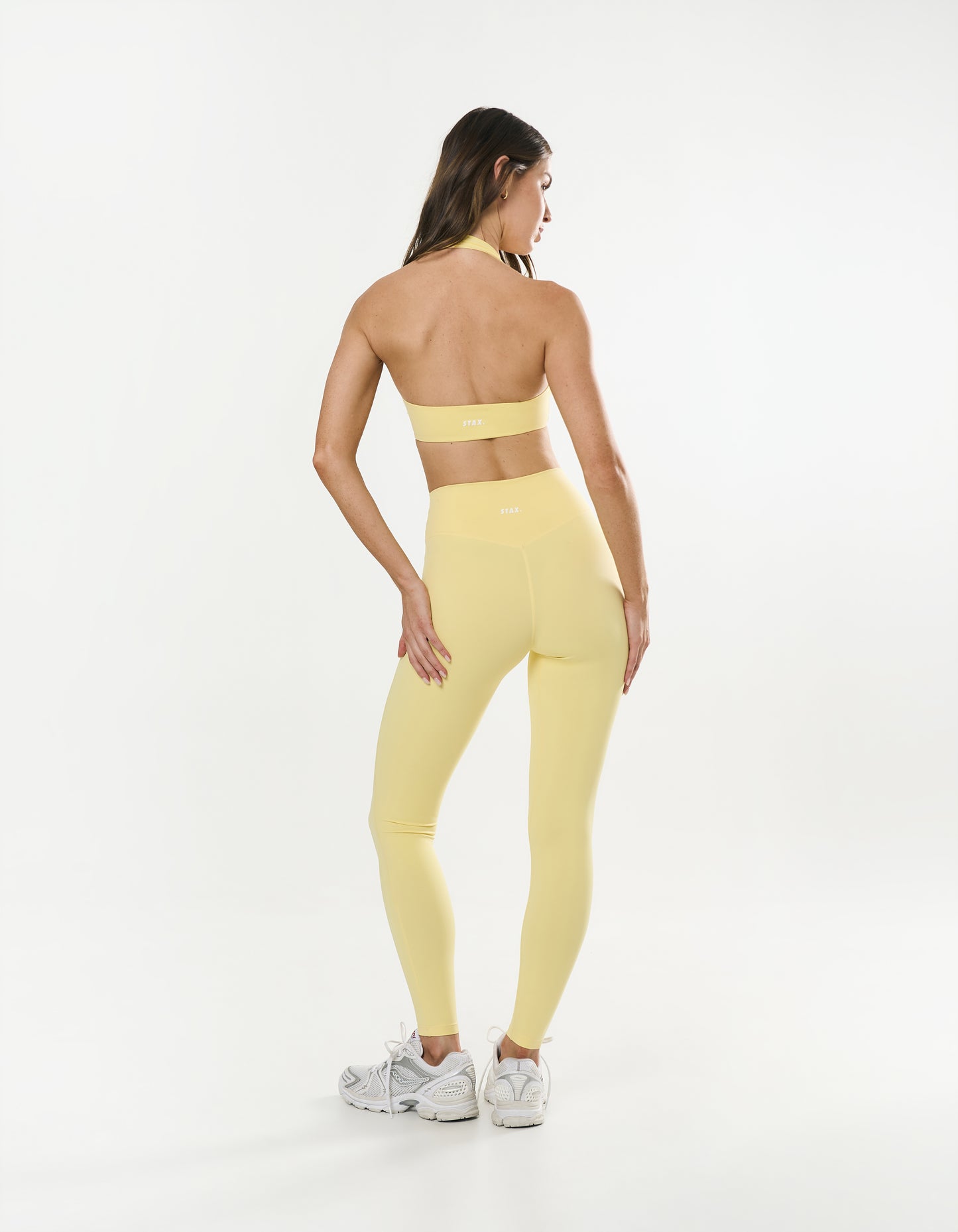 Square Neck Halter Crop Airlyte - Limoncello