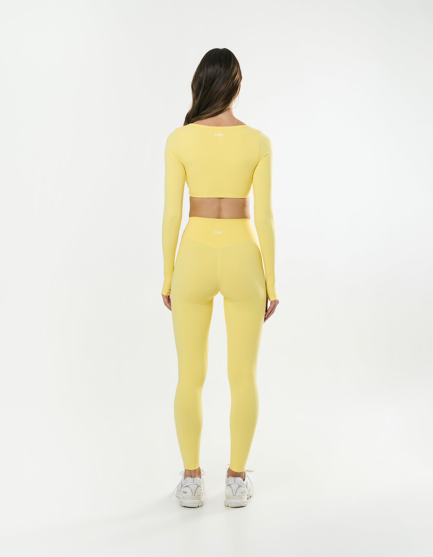 Square Neck Cropped Long Sleeve Airlyte - Limoncello