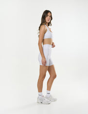 Square Neck Halter Crop Airlyte - Grey Marle