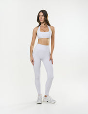 Square Neck Halter Crop Airlyte - Grey Marle