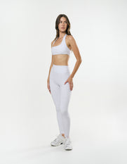 Square Neck Halter Crop Airlyte - Grey Marle