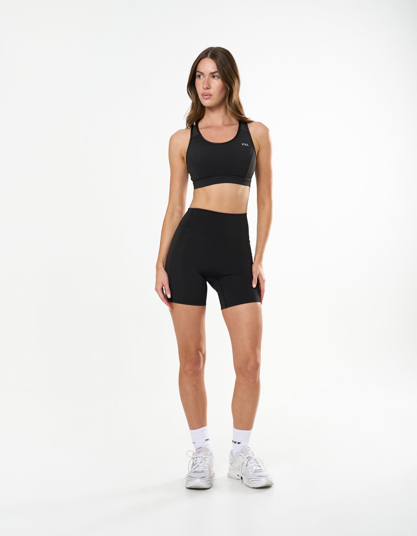 Mesh Racerback Sports Bra Astryx - Carbon