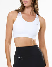 Mesh Racerback Sports Bra Astryx - White