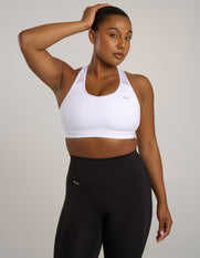 Mesh Racerback Sports Bra Astryx - White