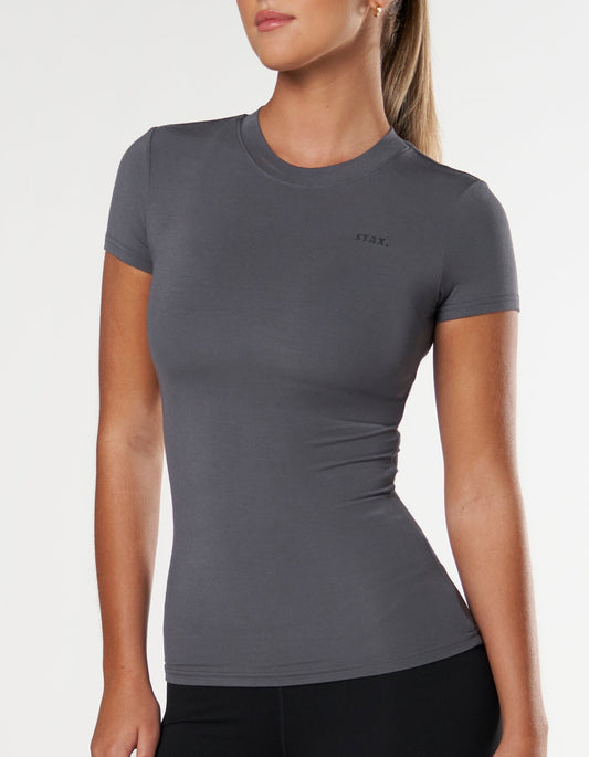 AW Womens Tee - Charcoal Grey