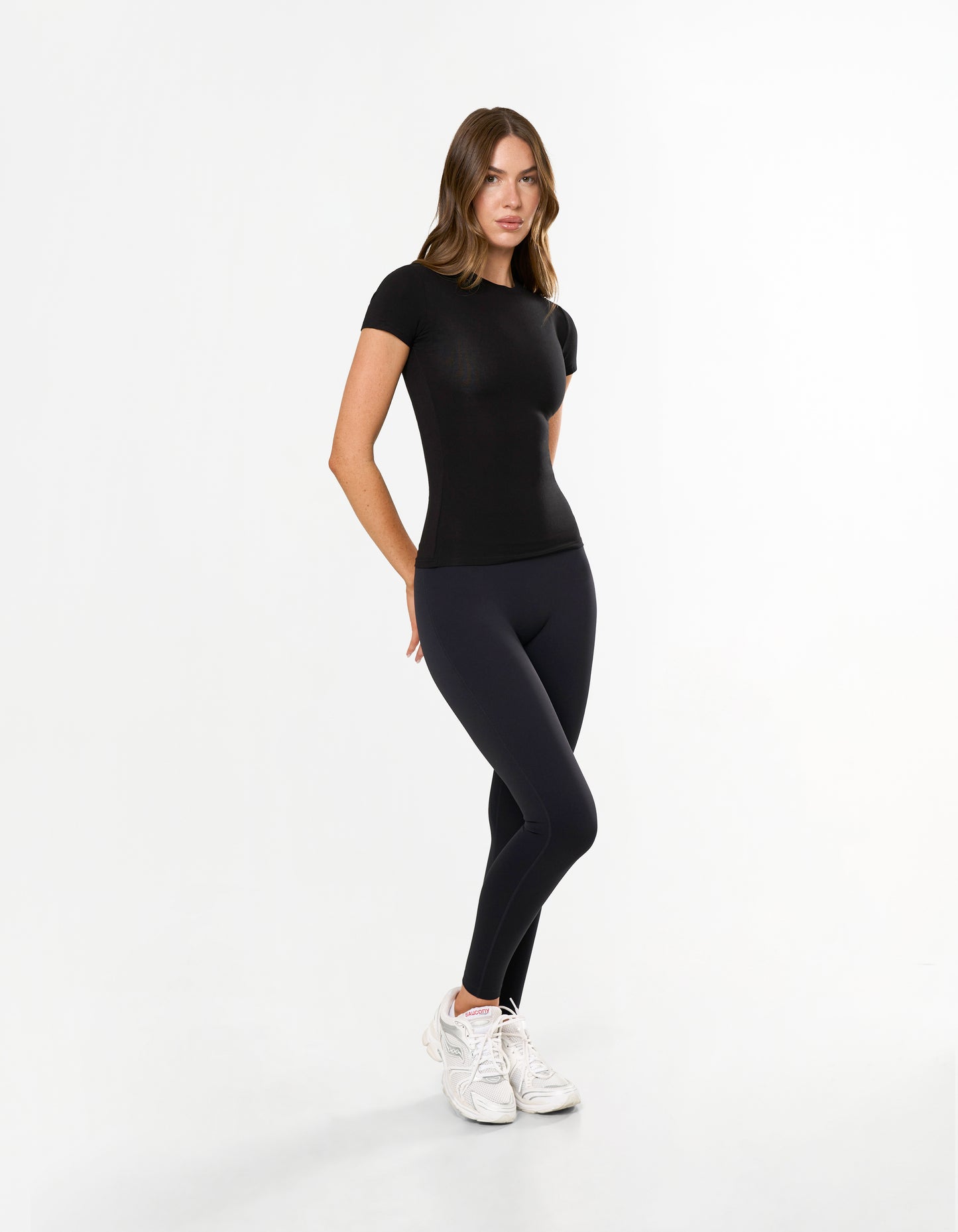 AW Womens Tee - Black/ White