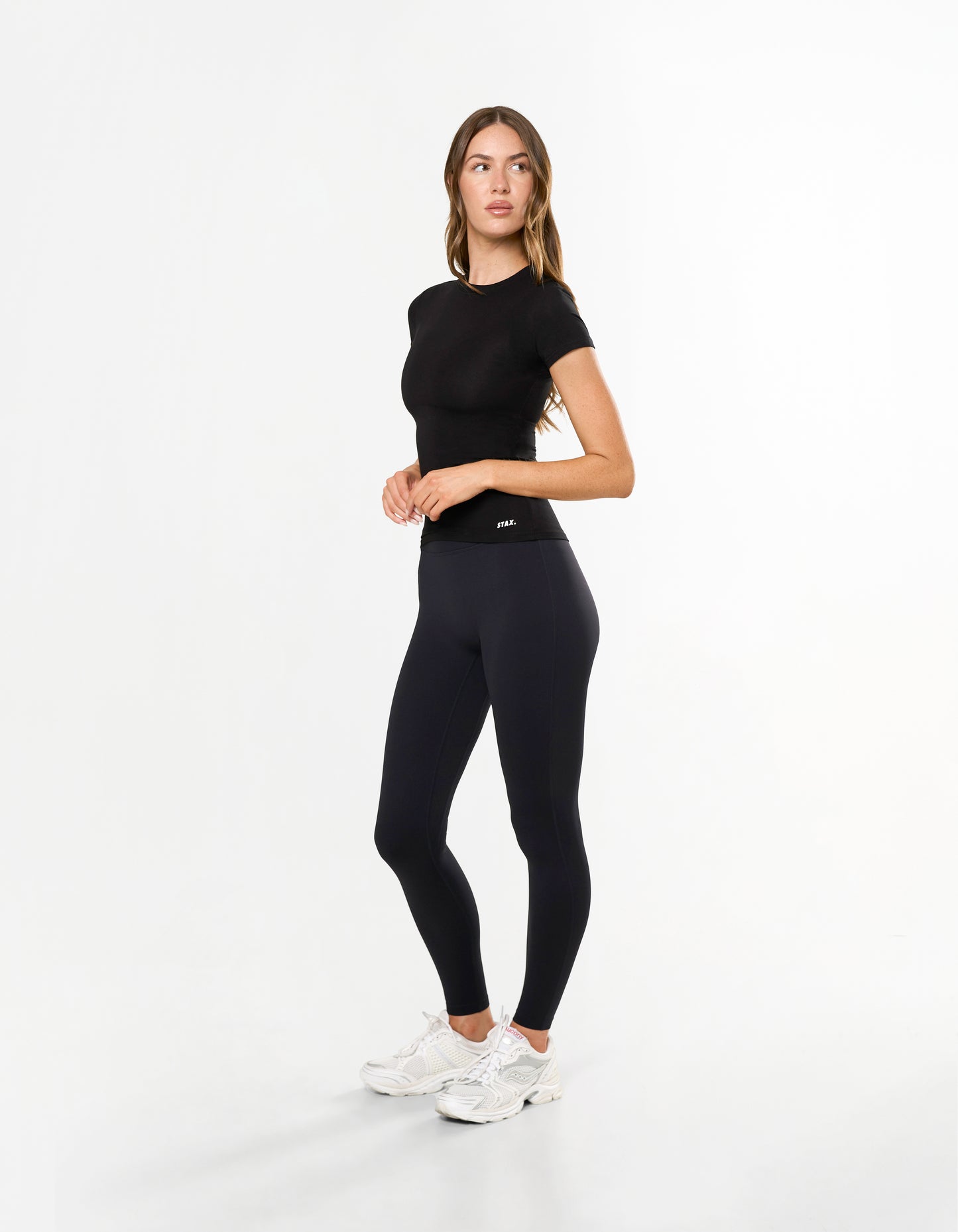 AW Womens Tee - Black/ White