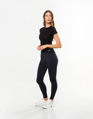 AW Womens Tee - Black/ White