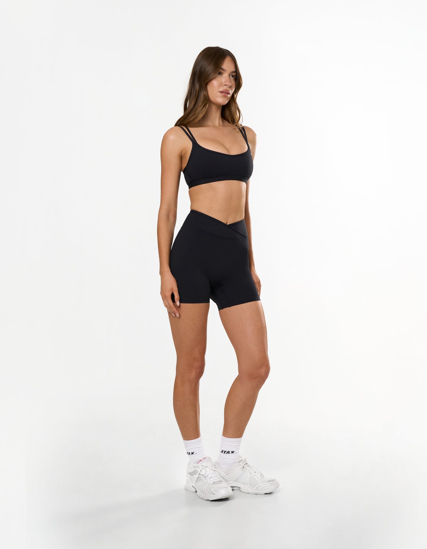 Double Strap Crop Airlyte - Black