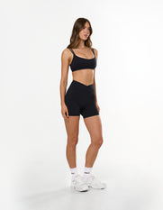 Double Strap Crop Airlyte - Black