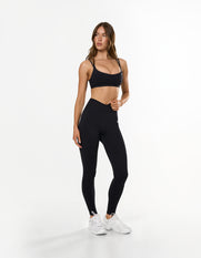 Double Strap Crop Airlyte - Black