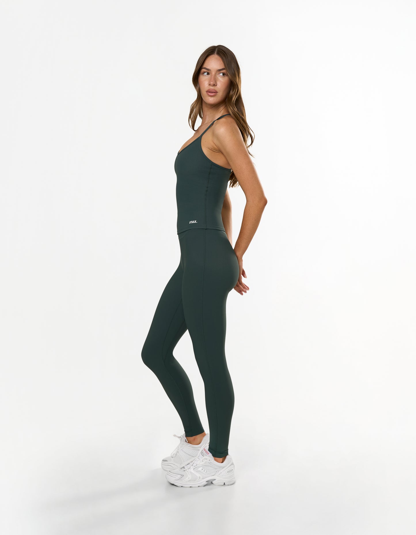 Active Rib Full Length Tights - Alpine