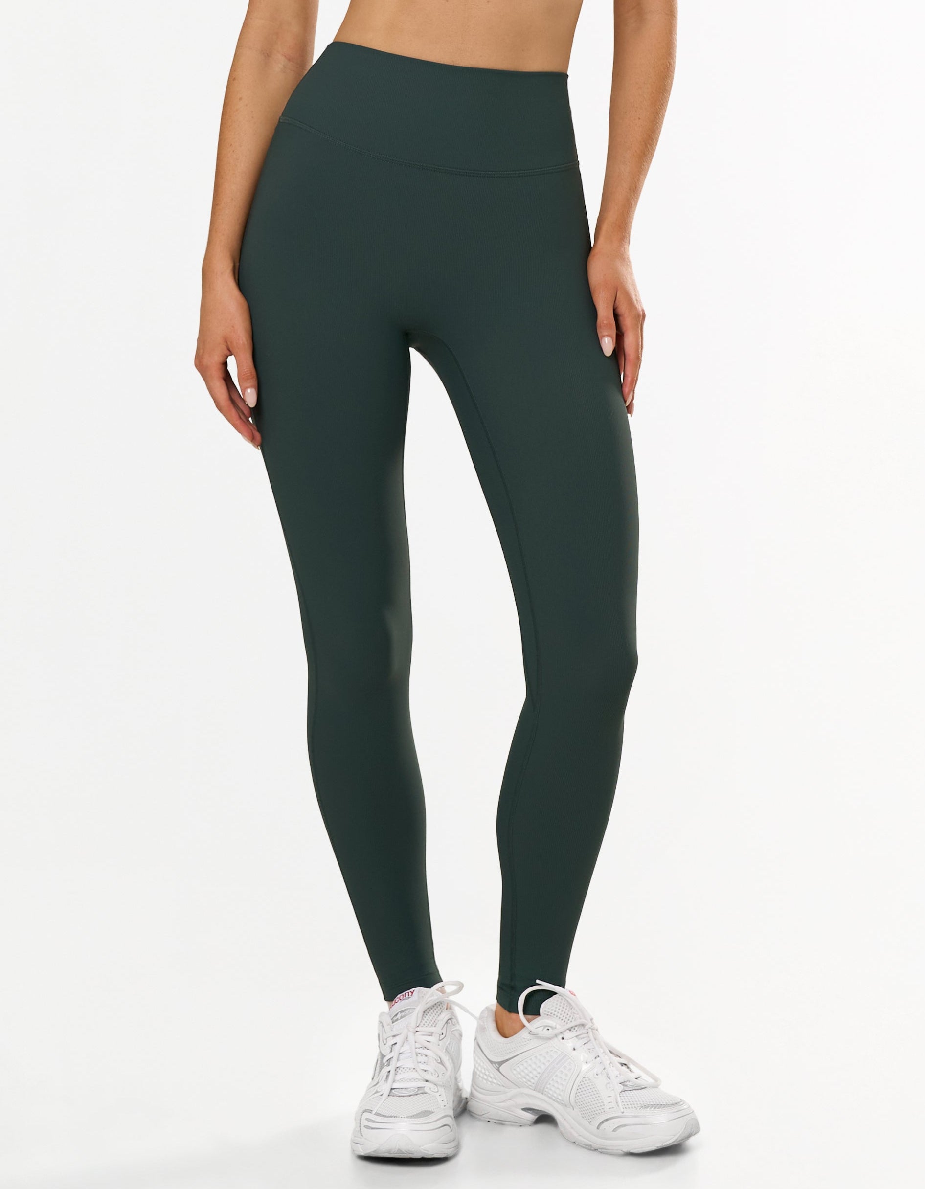 Active Rib Full Length Tights - Alpine