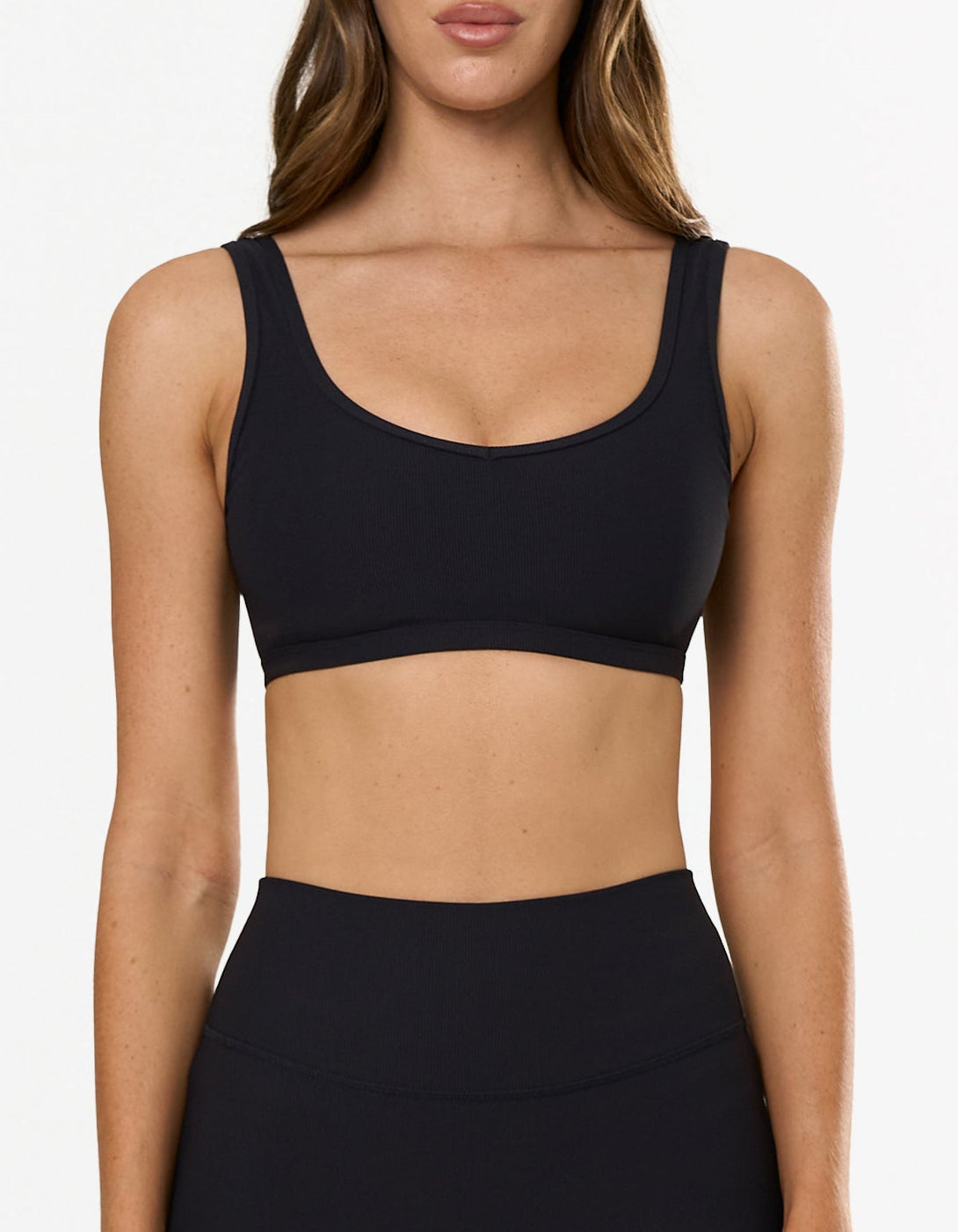 Active Rib Crop - Black