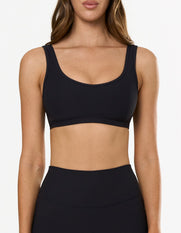 Active Rib Crop - Black