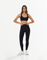 Active Rib Full Length Tights - Black