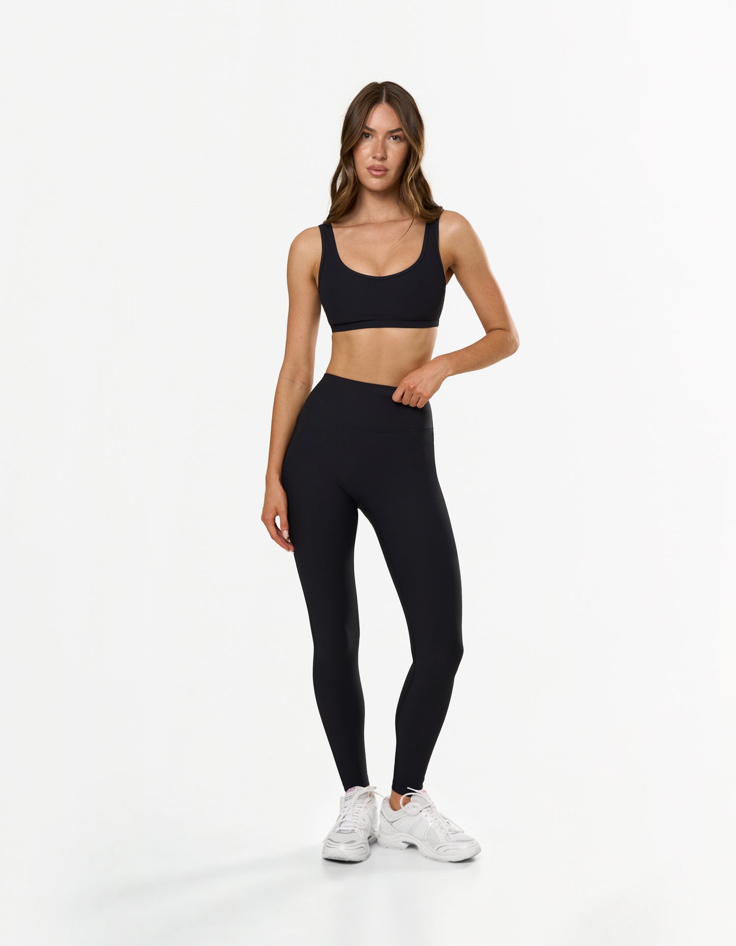 Active Rib Crop - Black