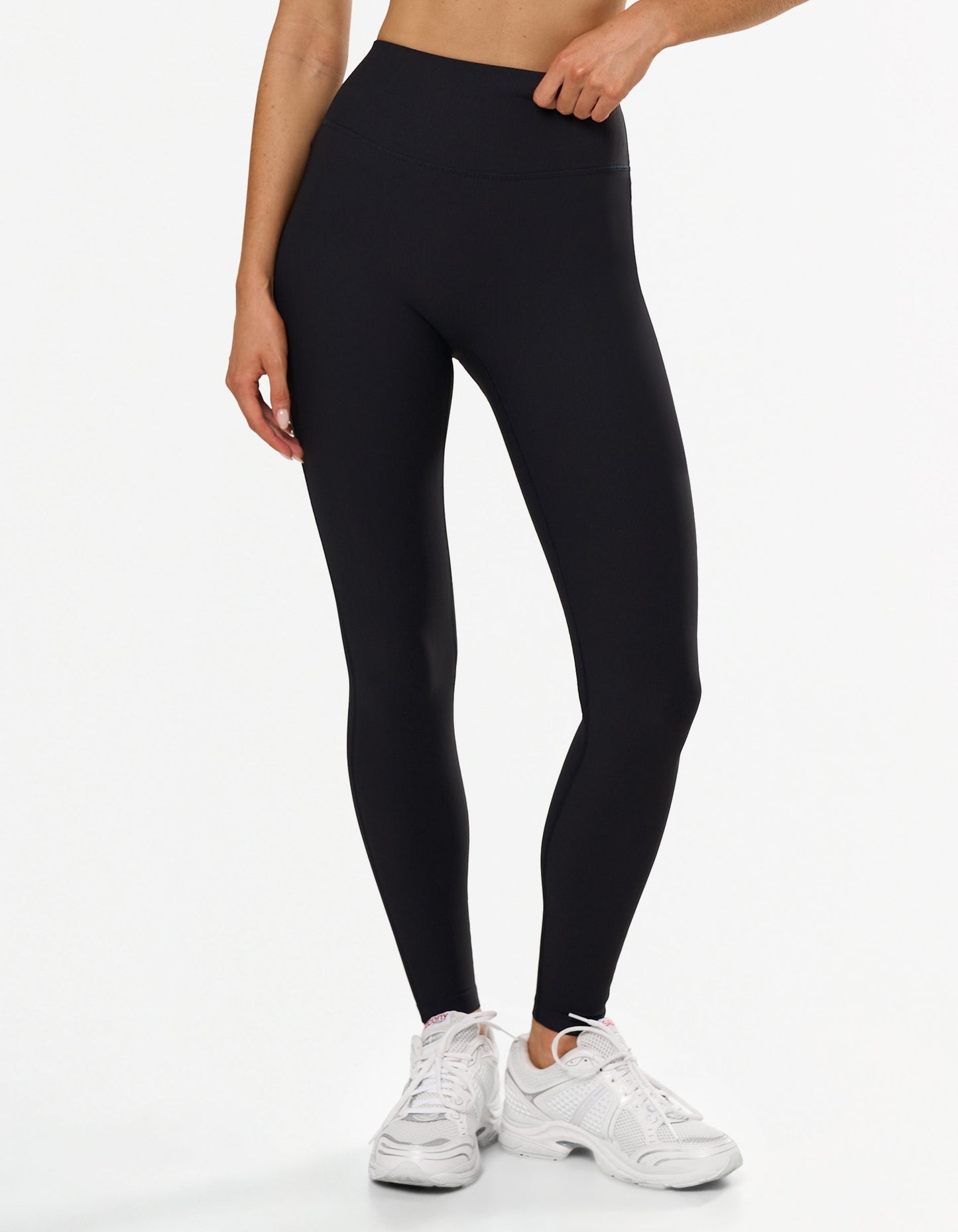 Active Rib Full Length Tights - Black