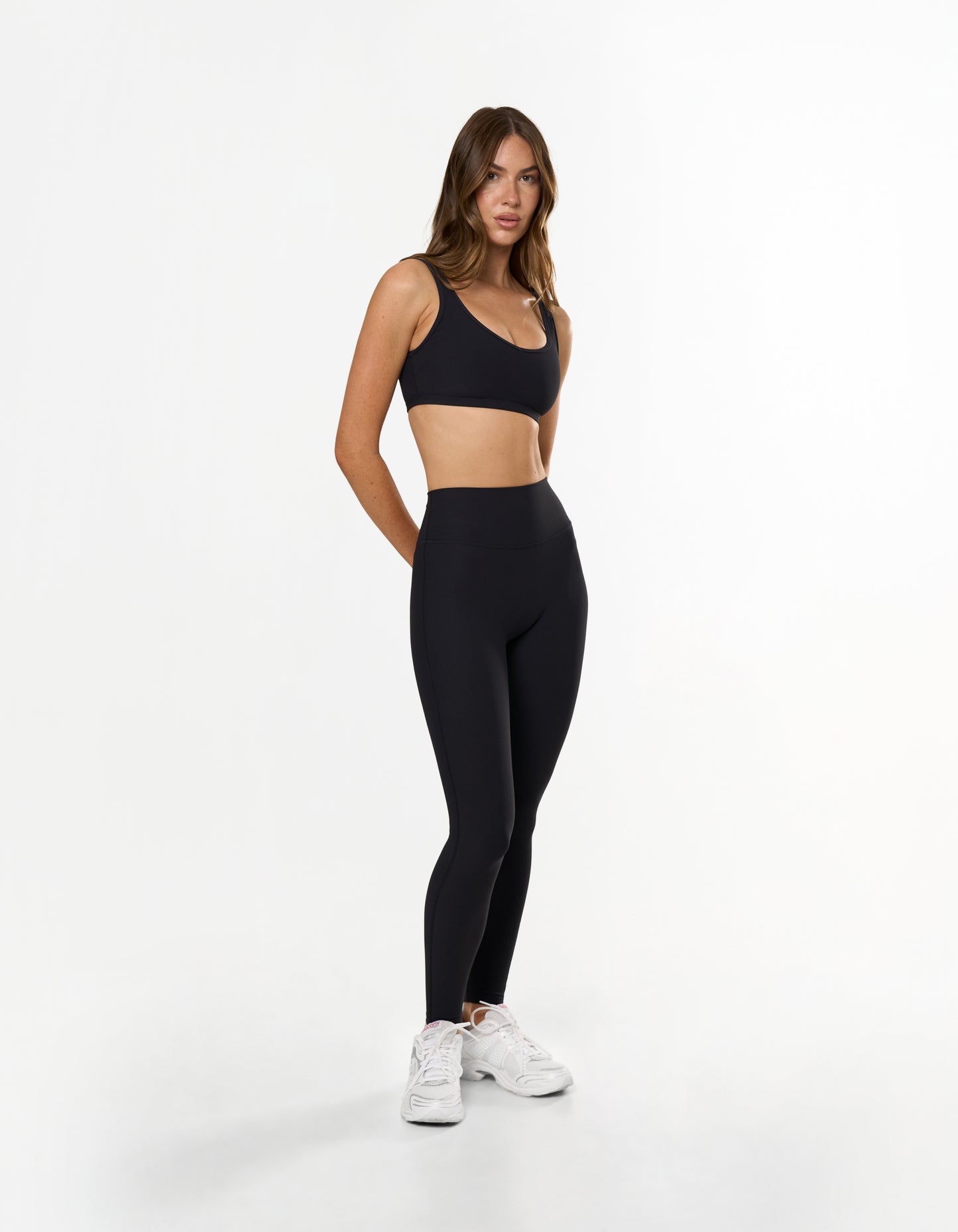 Active Rib Full Length Tights - Black