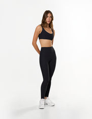 Active Rib Full Length Tights - Black