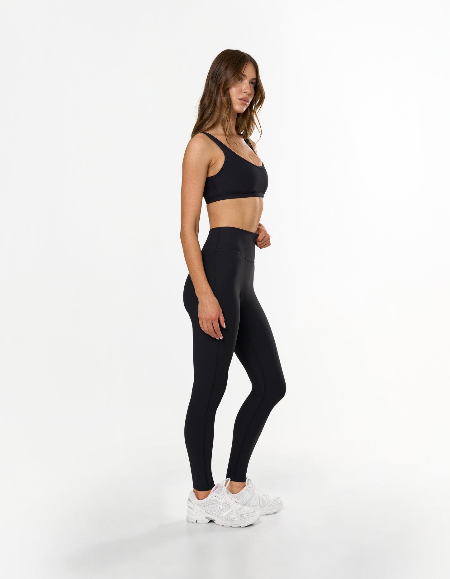 Active Rib Crop - Black